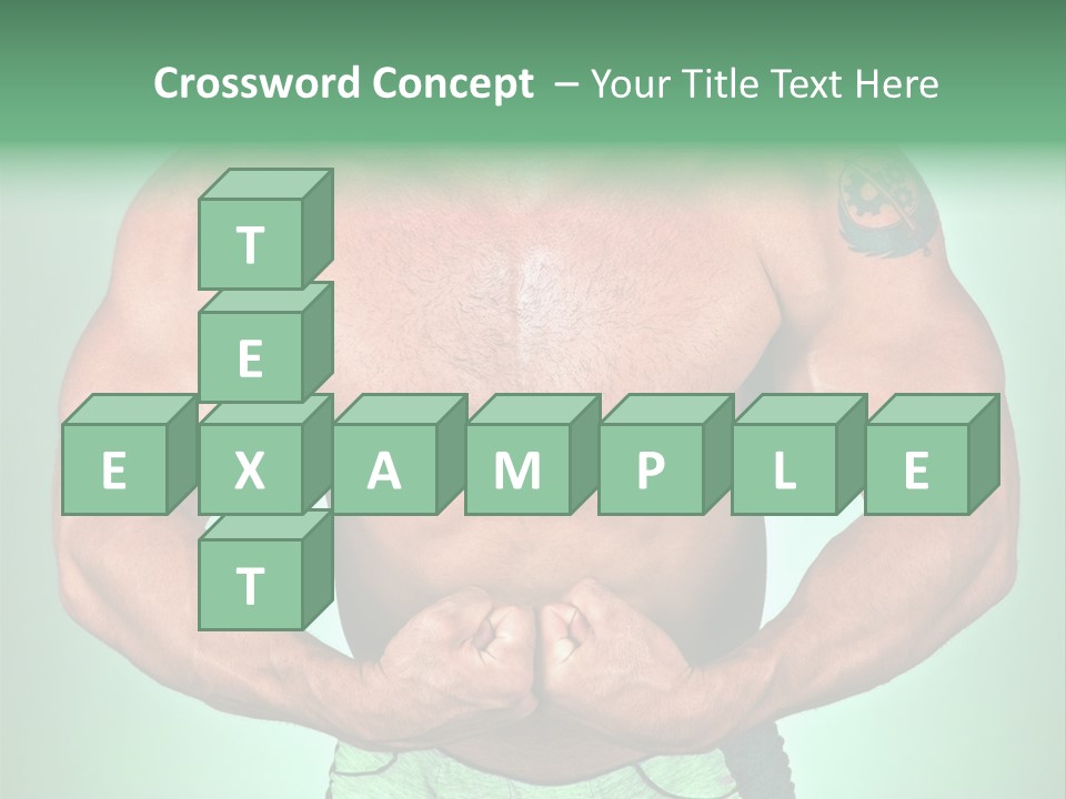 A Man With His Hands On His Chest PowerPoint Template