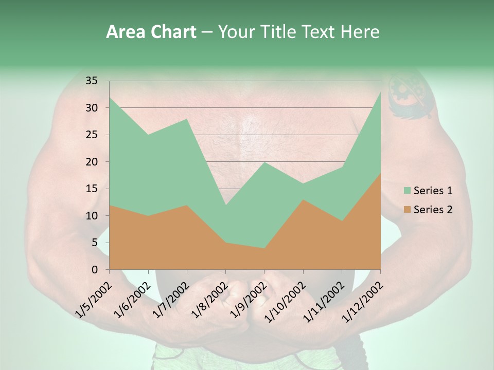A Man With His Hands On His Chest PowerPoint Template