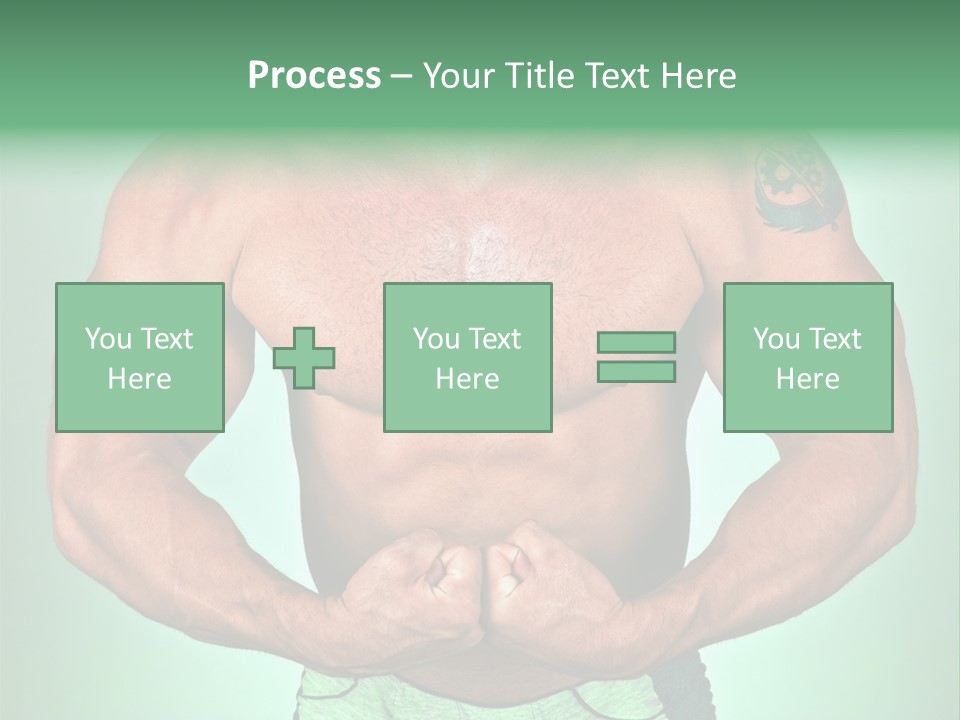 A Man With His Hands On His Chest PowerPoint Template