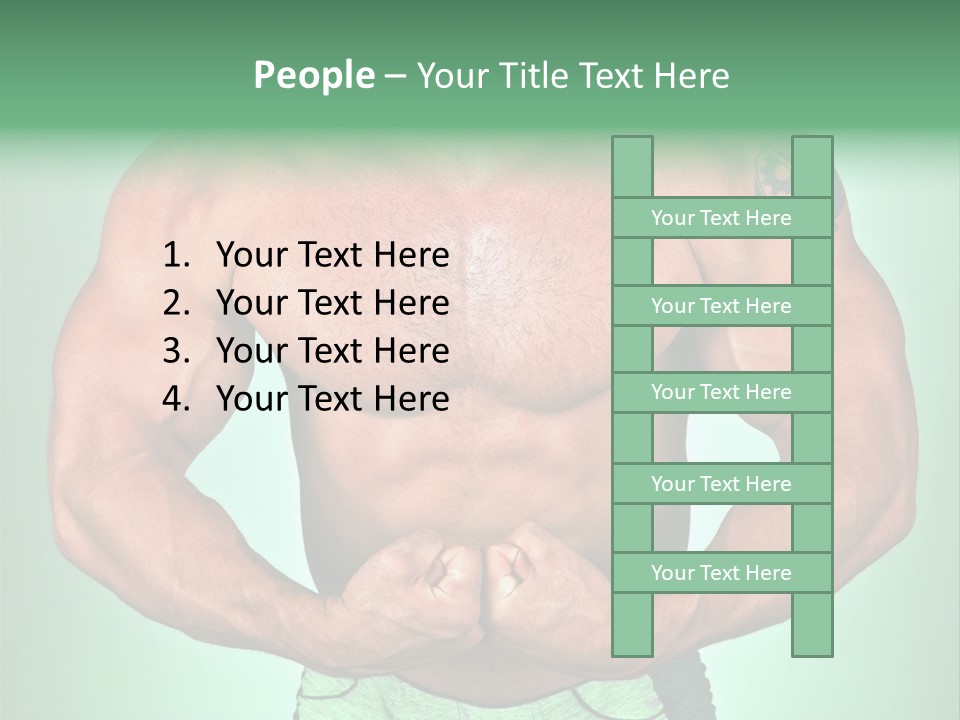 A Man With His Hands On His Chest PowerPoint Template
