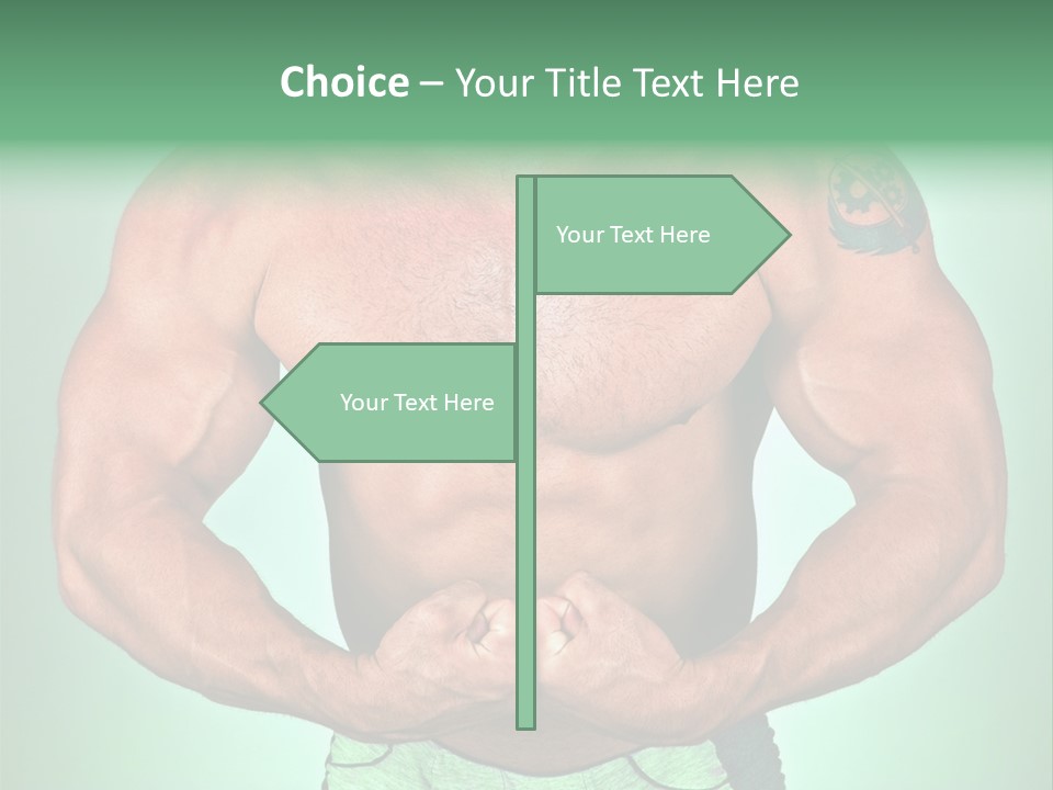 A Man With His Hands On His Chest PowerPoint Template