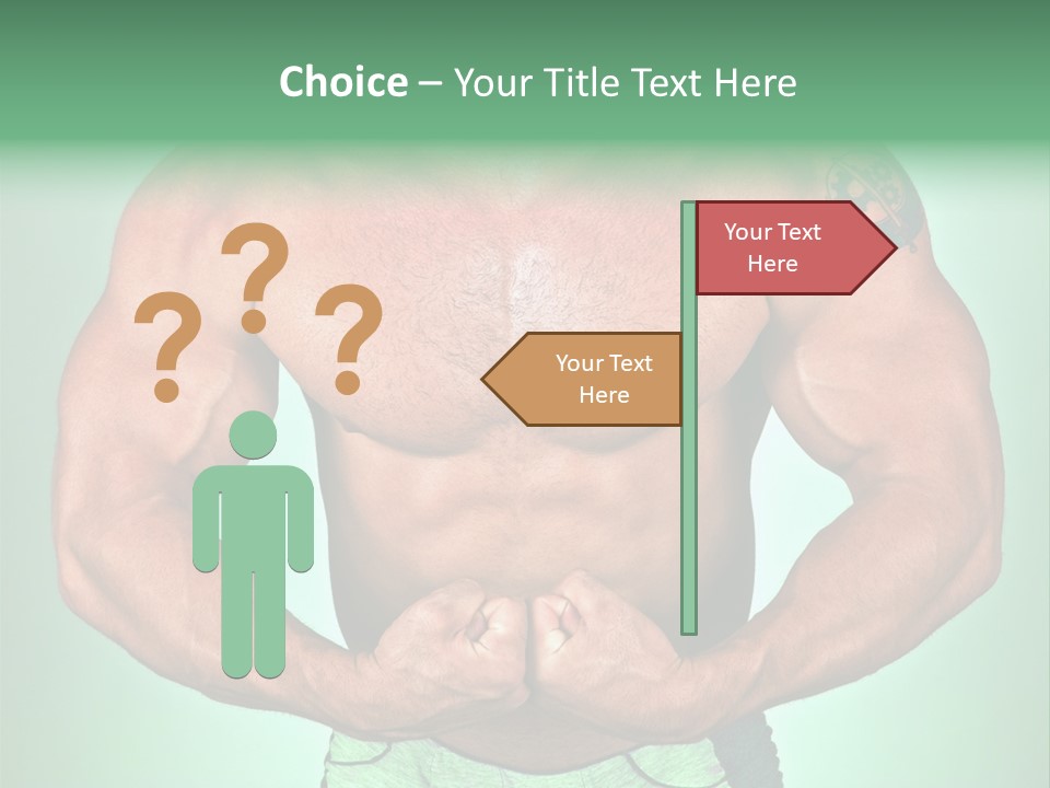 A Man With His Hands On His Chest PowerPoint Template