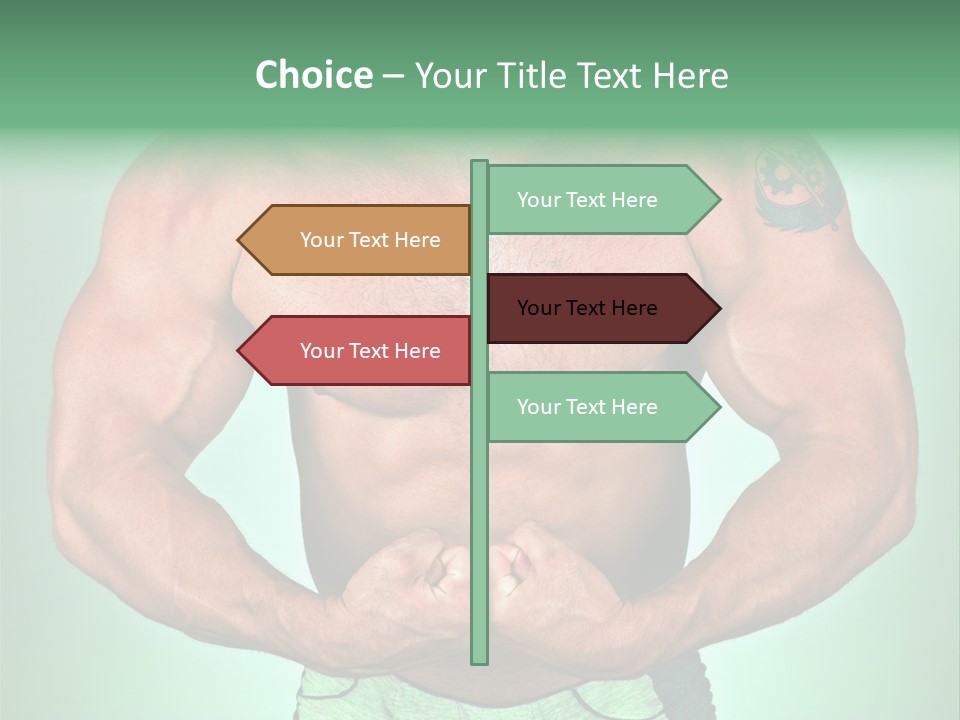 A Man With His Hands On His Chest PowerPoint Template