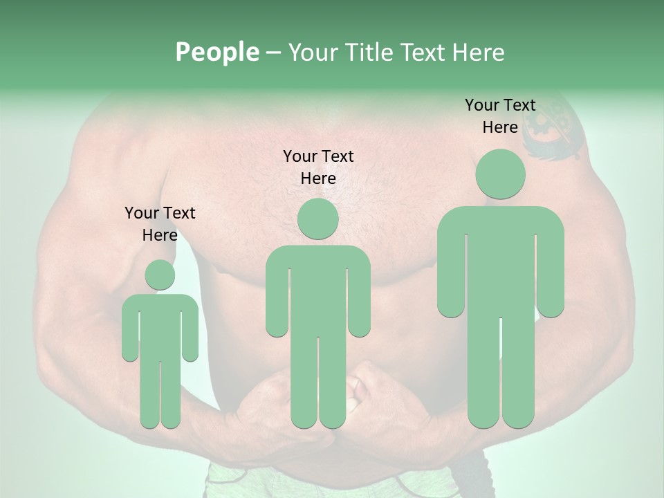 A Man With His Hands On His Chest PowerPoint Template