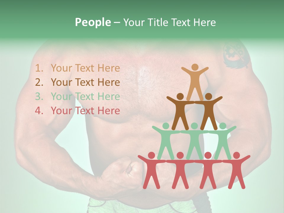 A Man With His Hands On His Chest PowerPoint Template