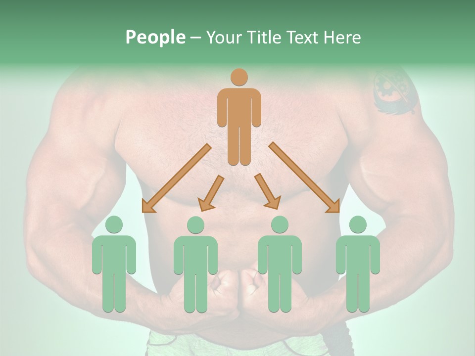 A Man With His Hands On His Chest PowerPoint Template