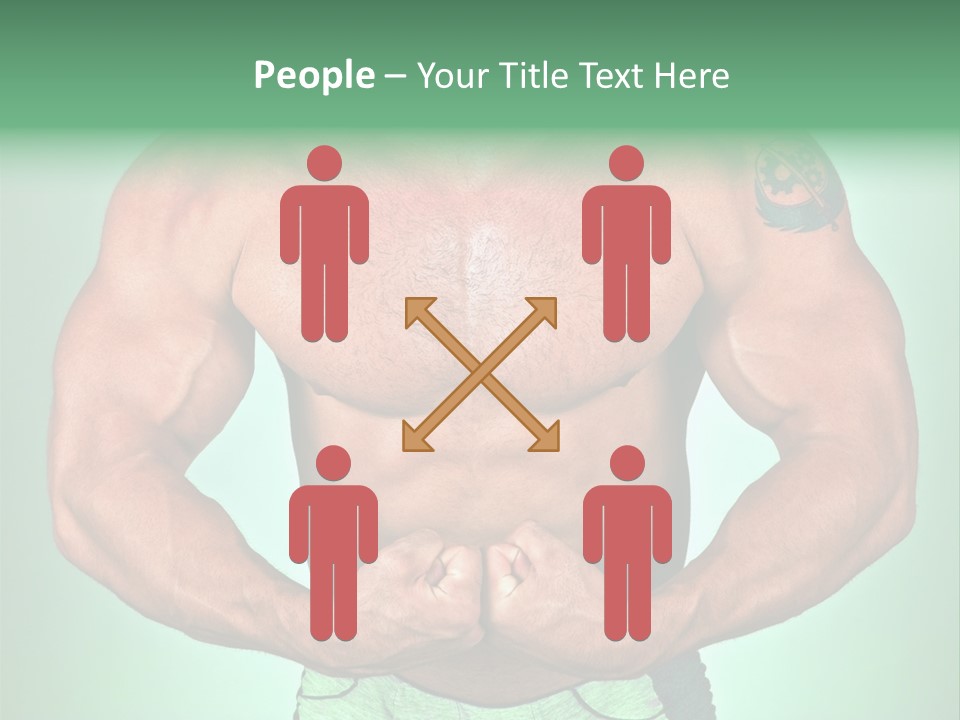 A Man With His Hands On His Chest PowerPoint Template