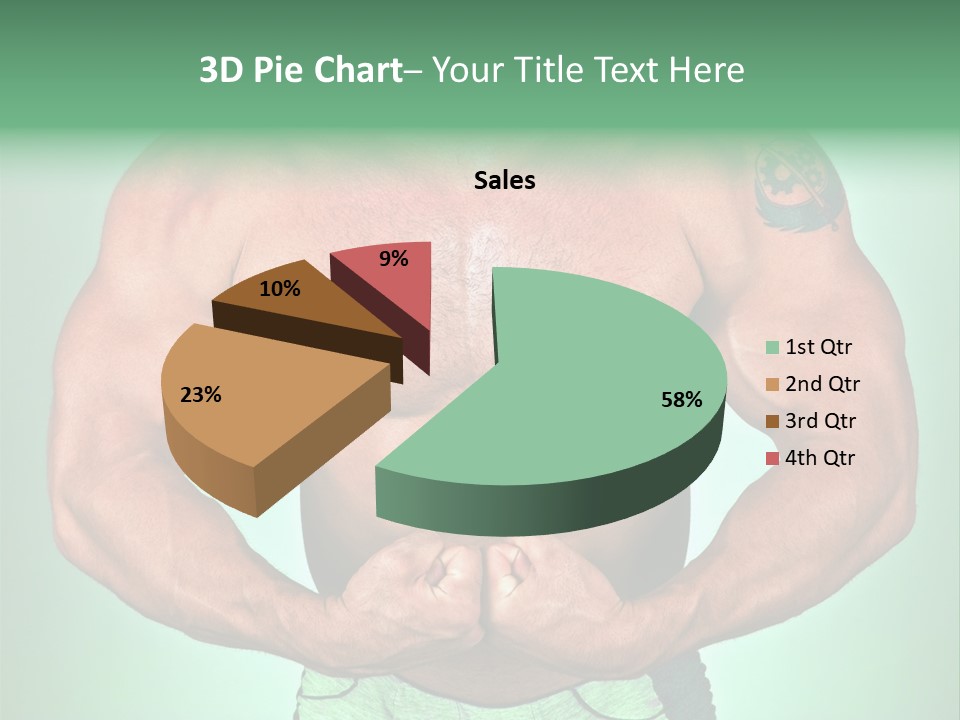 A Man With His Hands On His Chest PowerPoint Template