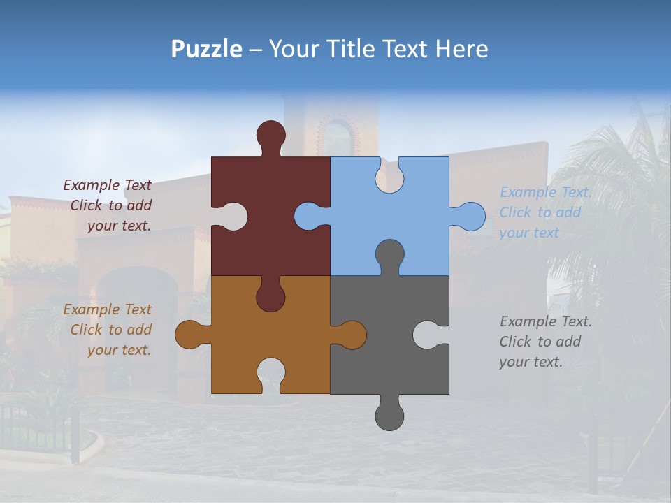 Tropical Pool Sky PowerPoint Template