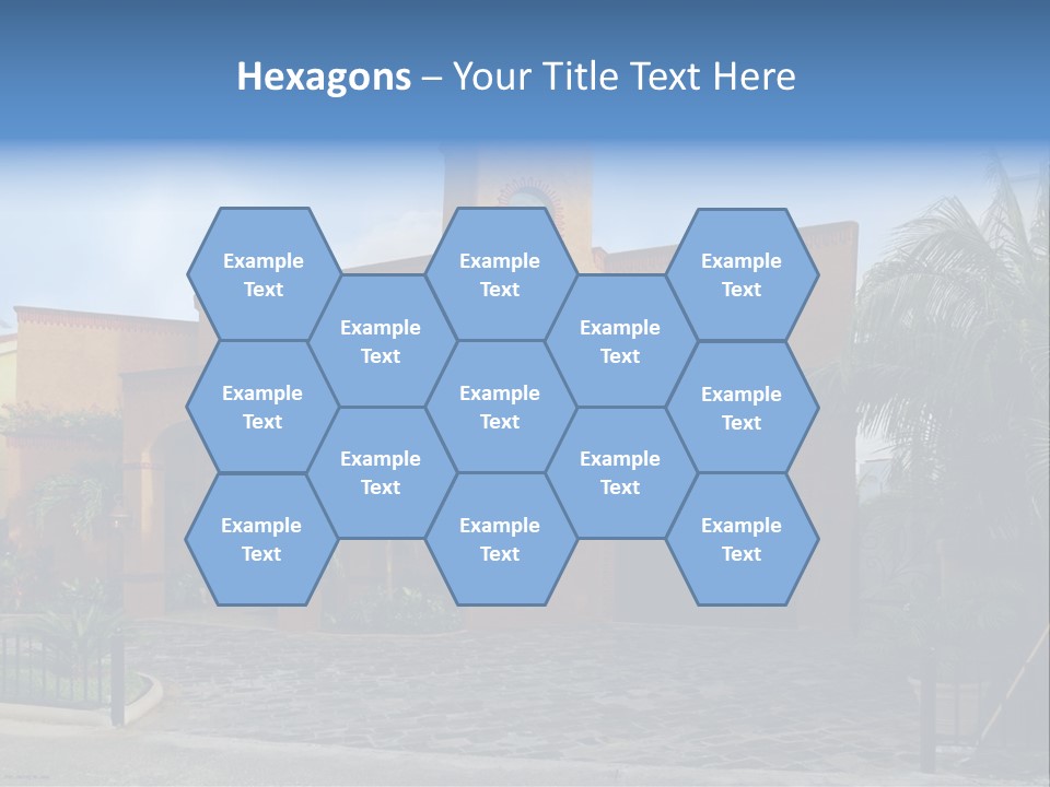 Tropical Pool Sky PowerPoint Template