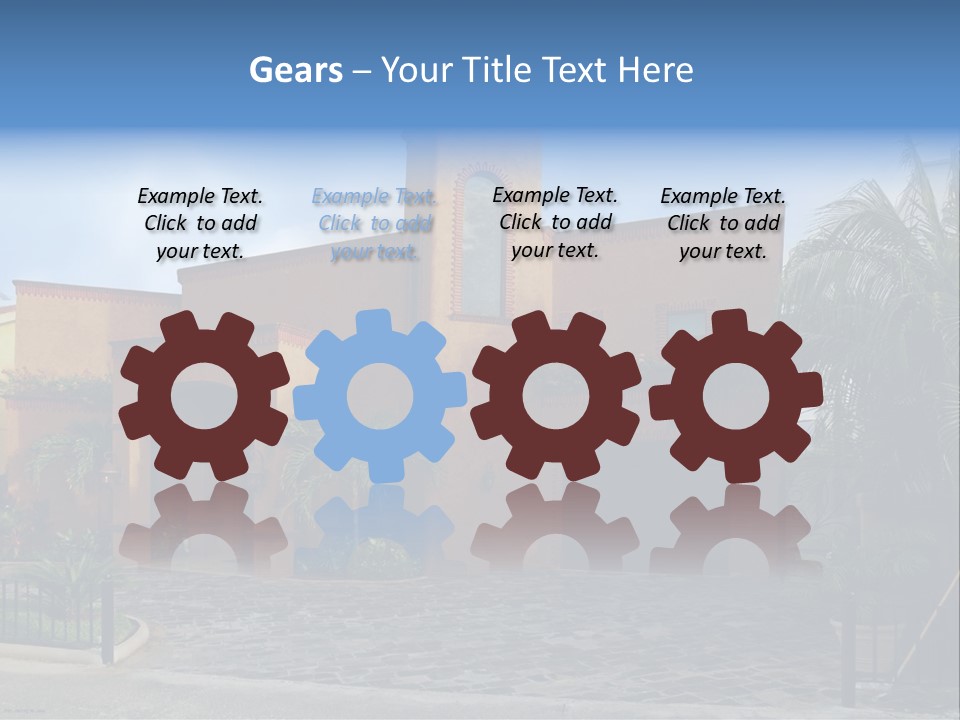 Tropical Pool Sky PowerPoint Template