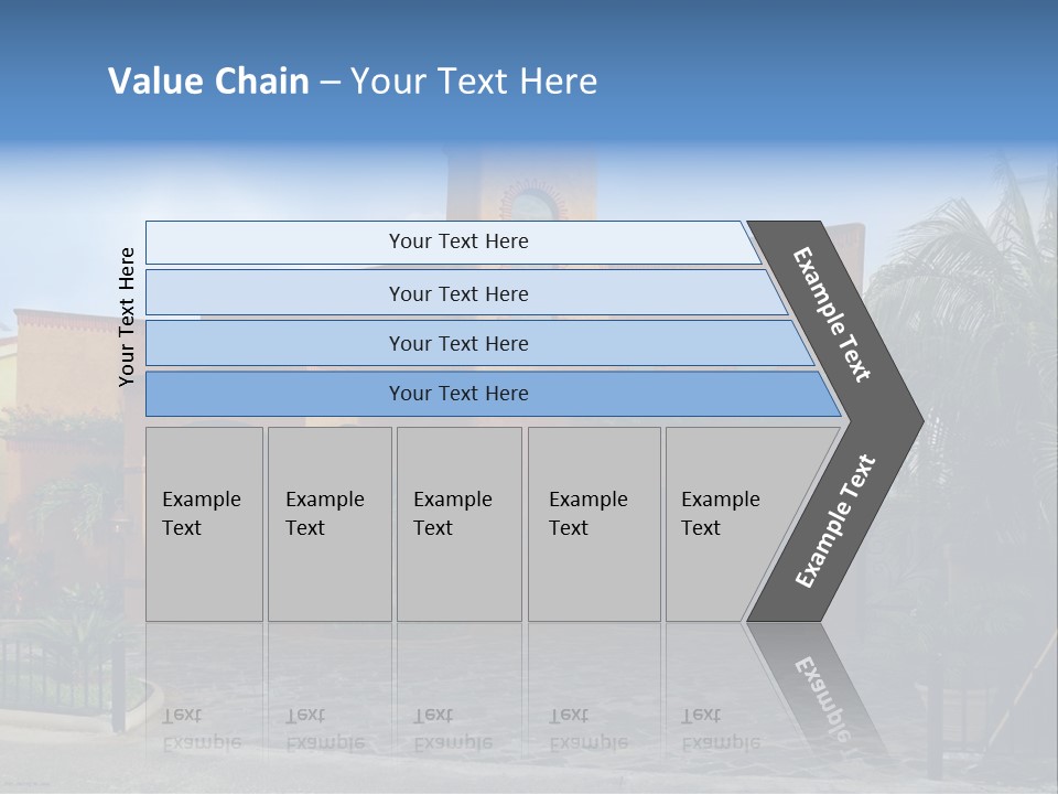 Tropical Pool Sky PowerPoint Template