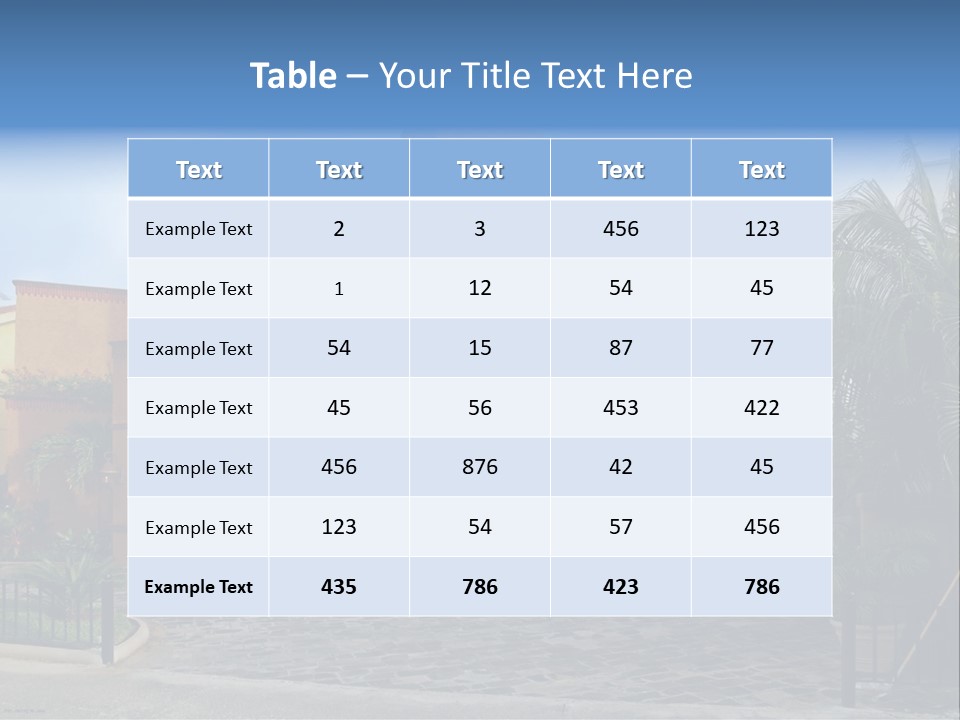 Tropical Pool Sky PowerPoint Template