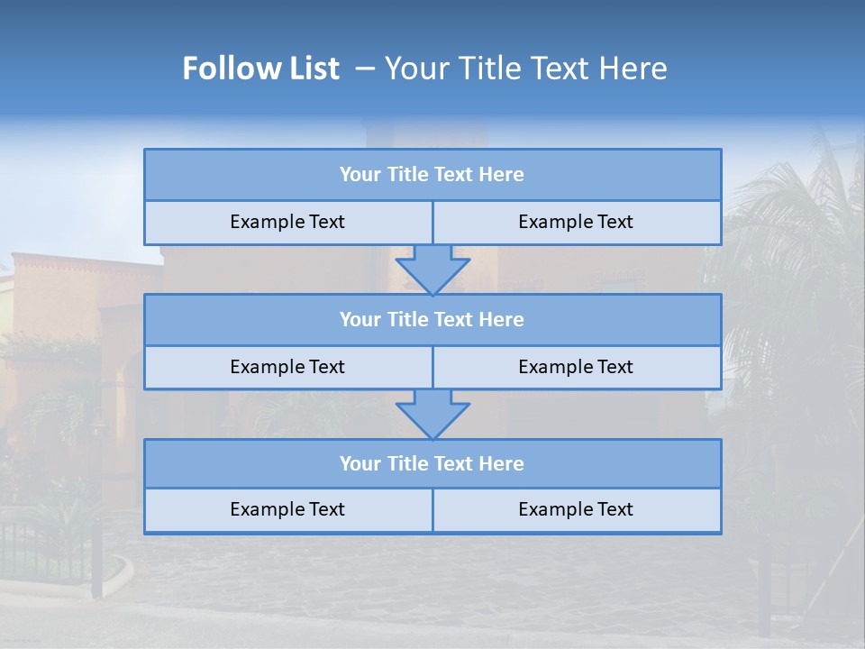 Tropical Pool Sky PowerPoint Template