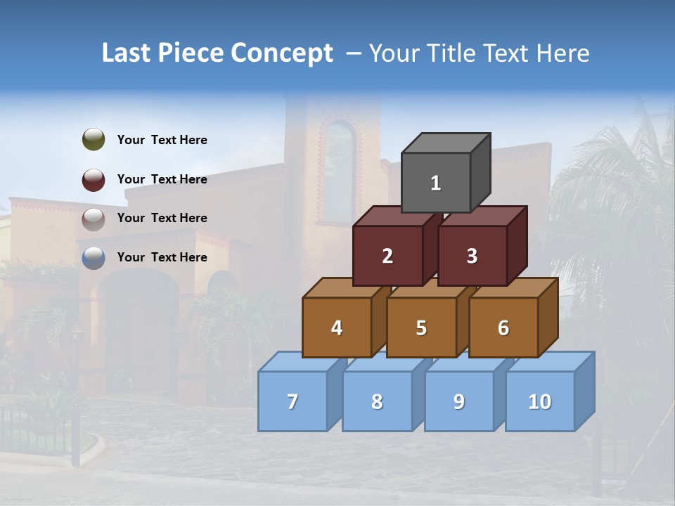 Tropical Pool Sky PowerPoint Template