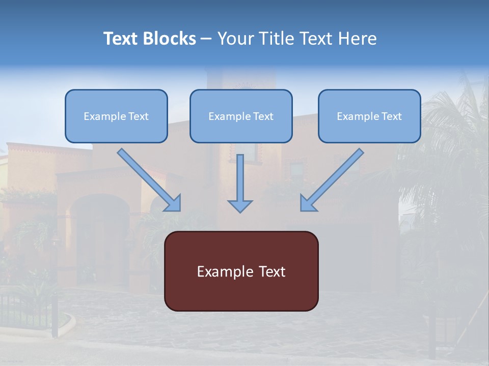 Tropical Pool Sky PowerPoint Template