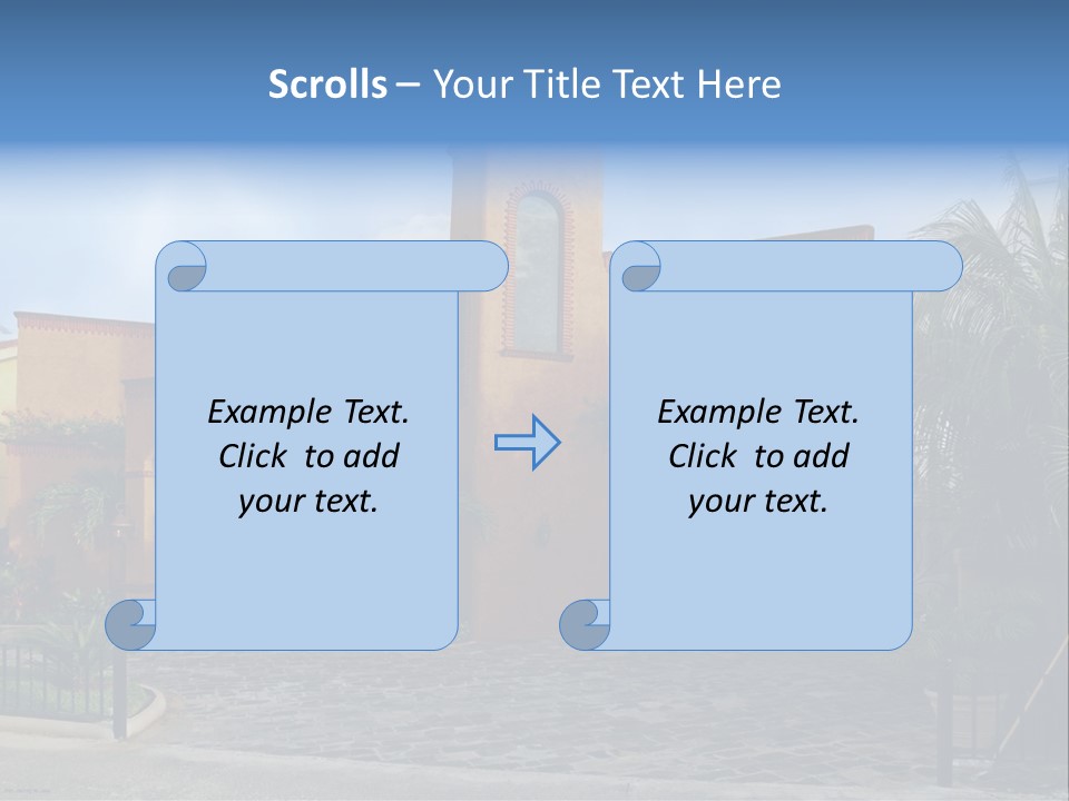 Tropical Pool Sky PowerPoint Template