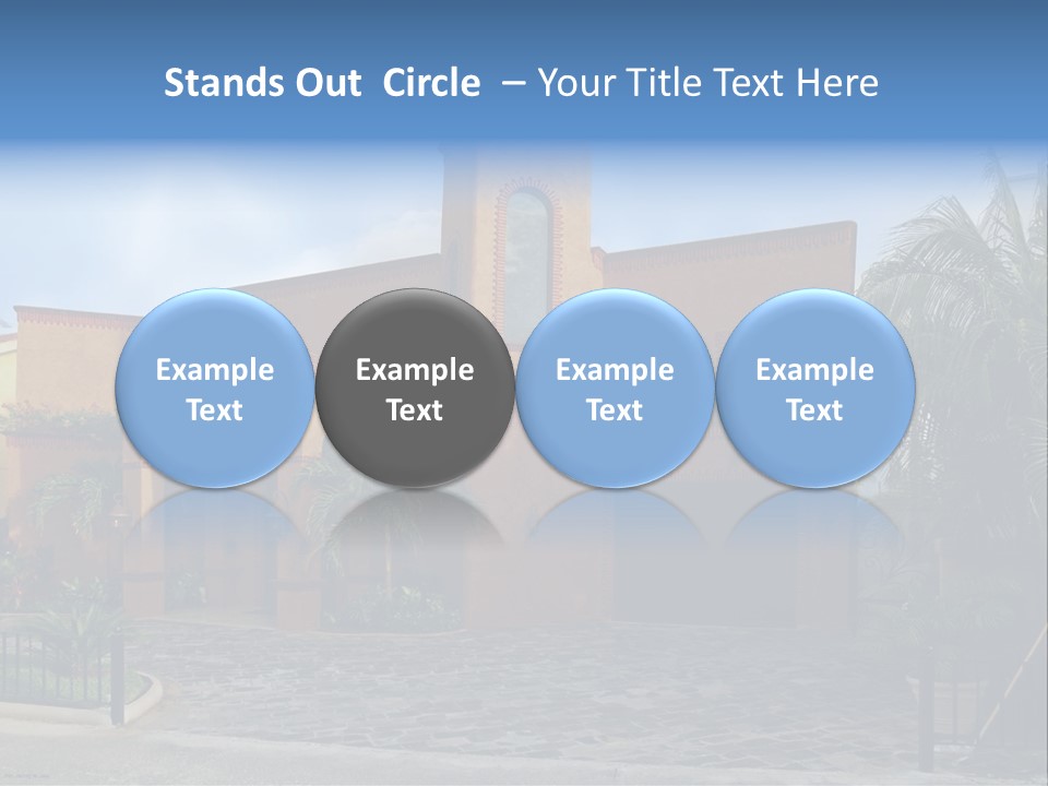 Tropical Pool Sky PowerPoint Template