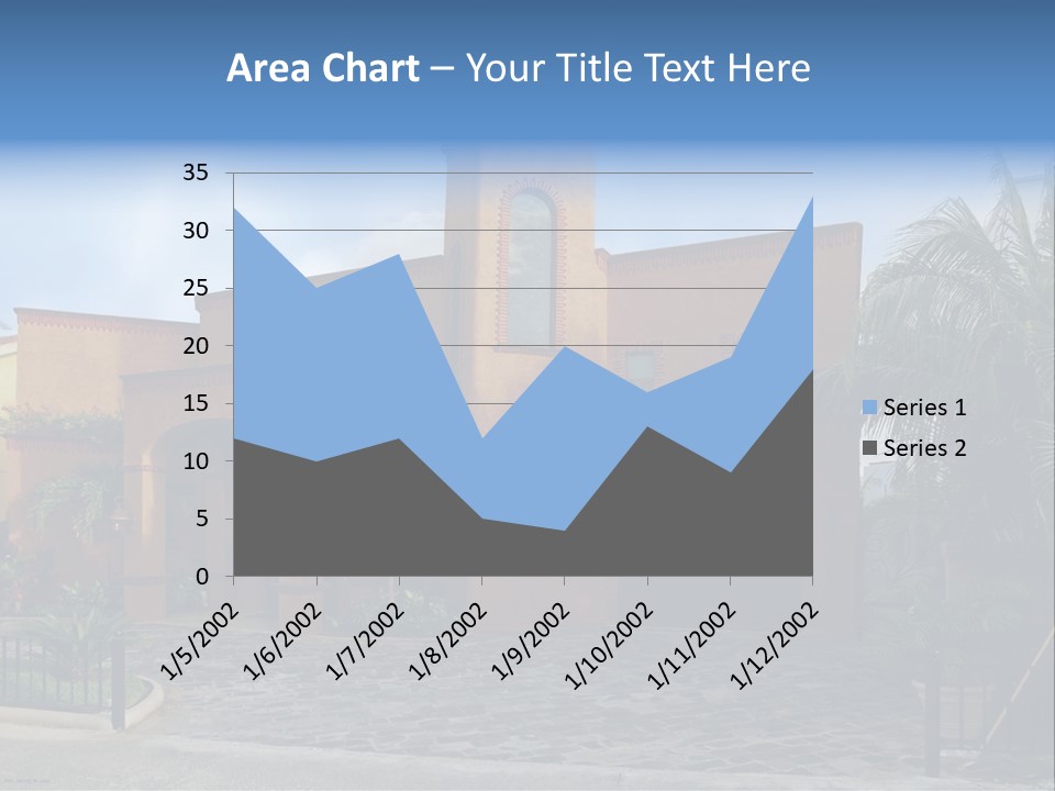 Tropical Pool Sky PowerPoint Template