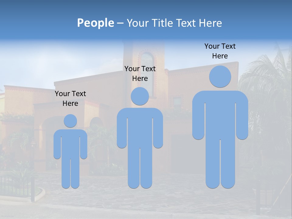 Tropical Pool Sky PowerPoint Template