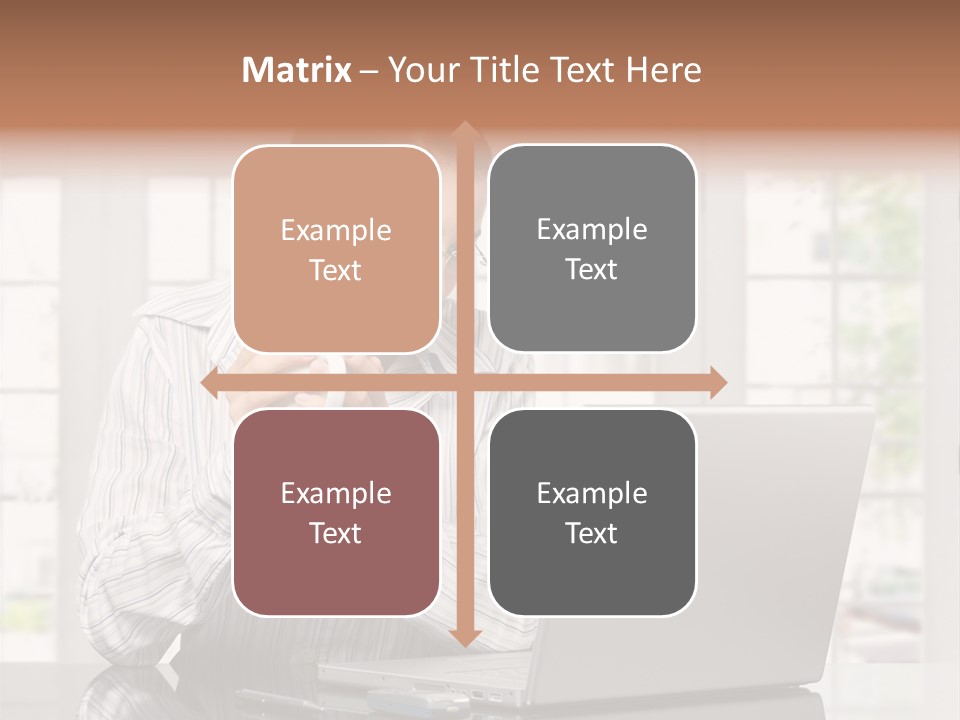 Computer Table Portrait PowerPoint Template