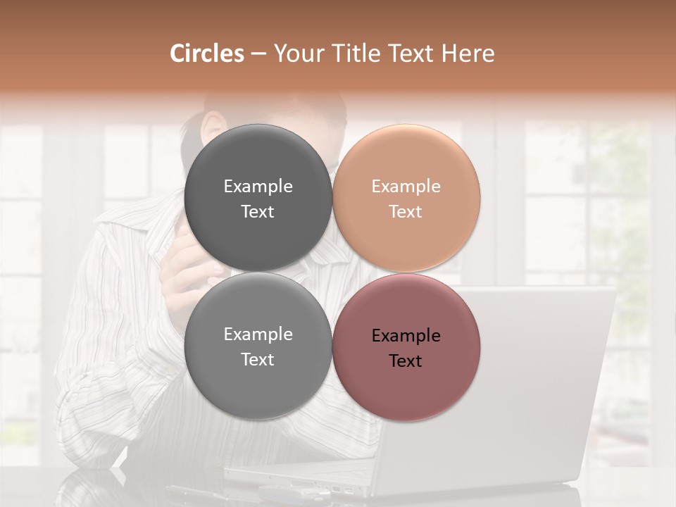 Computer Table Portrait PowerPoint Template