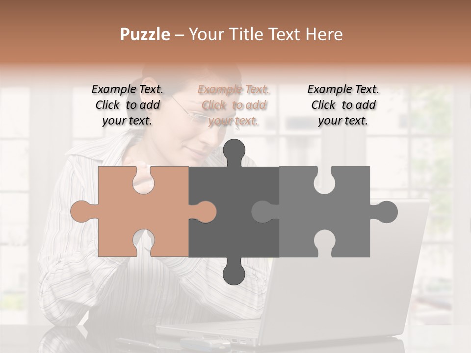 Computer Table Portrait PowerPoint Template