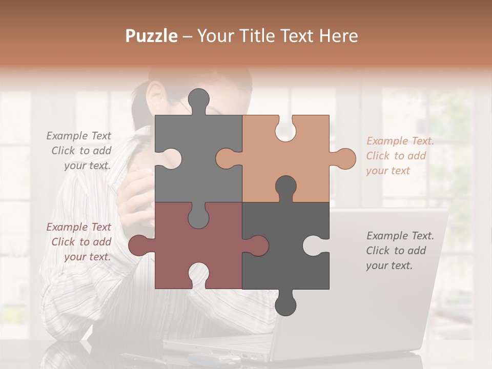 Computer Table Portrait PowerPoint Template