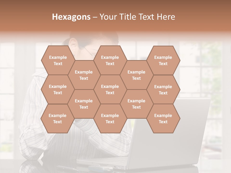 Computer Table Portrait PowerPoint Template