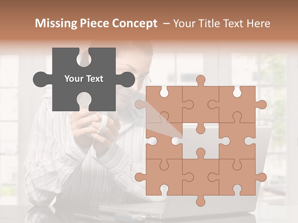 Computer Table Portrait PowerPoint Template