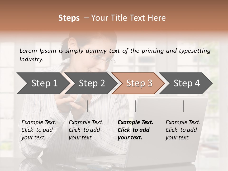 Computer Table Portrait PowerPoint Template