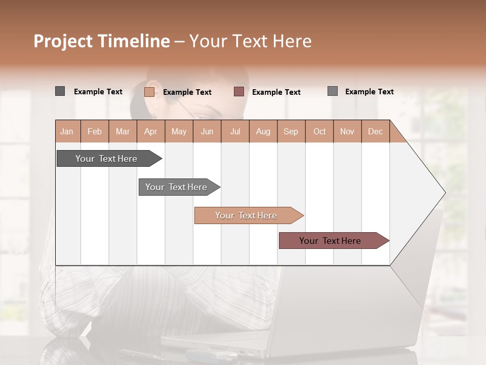 Computer Table Portrait PowerPoint Template