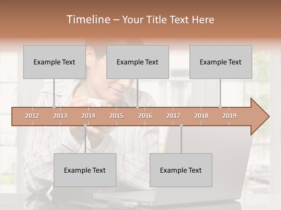 Computer Table Portrait PowerPoint Template