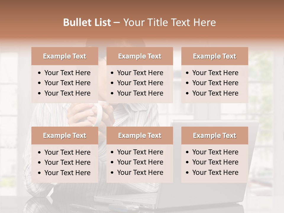 Computer Table Portrait PowerPoint Template