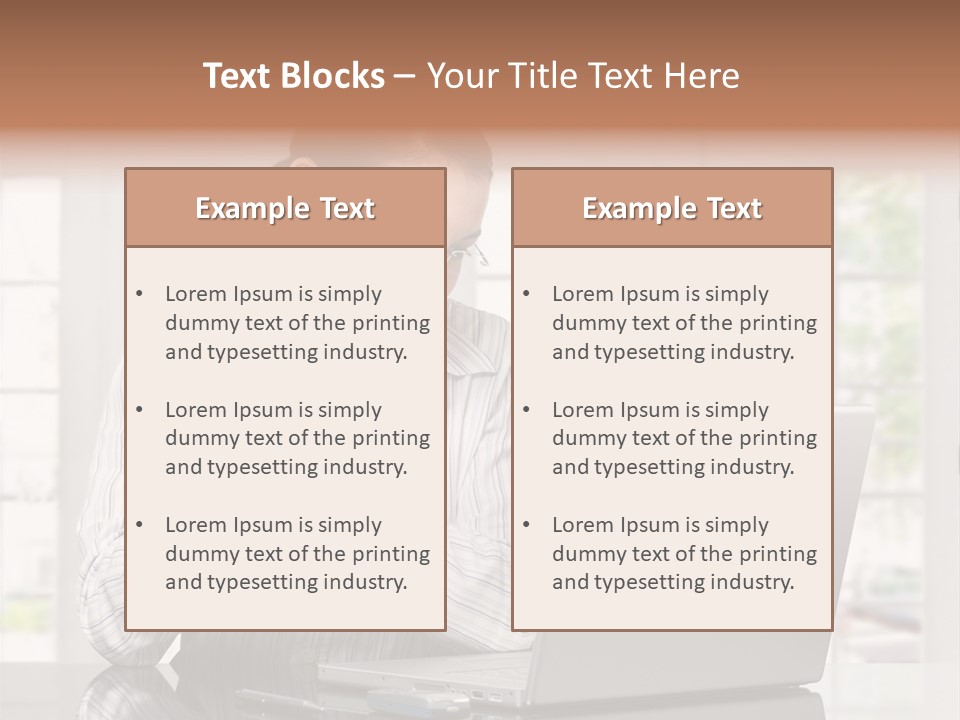 Computer Table Portrait PowerPoint Template