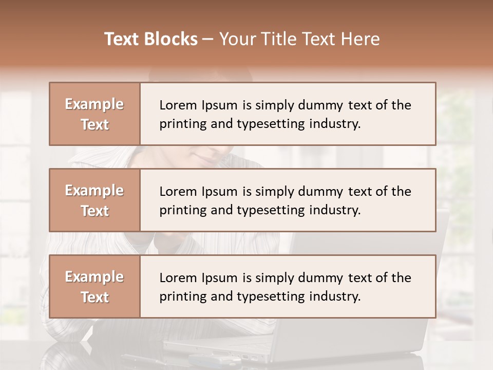Computer Table Portrait PowerPoint Template