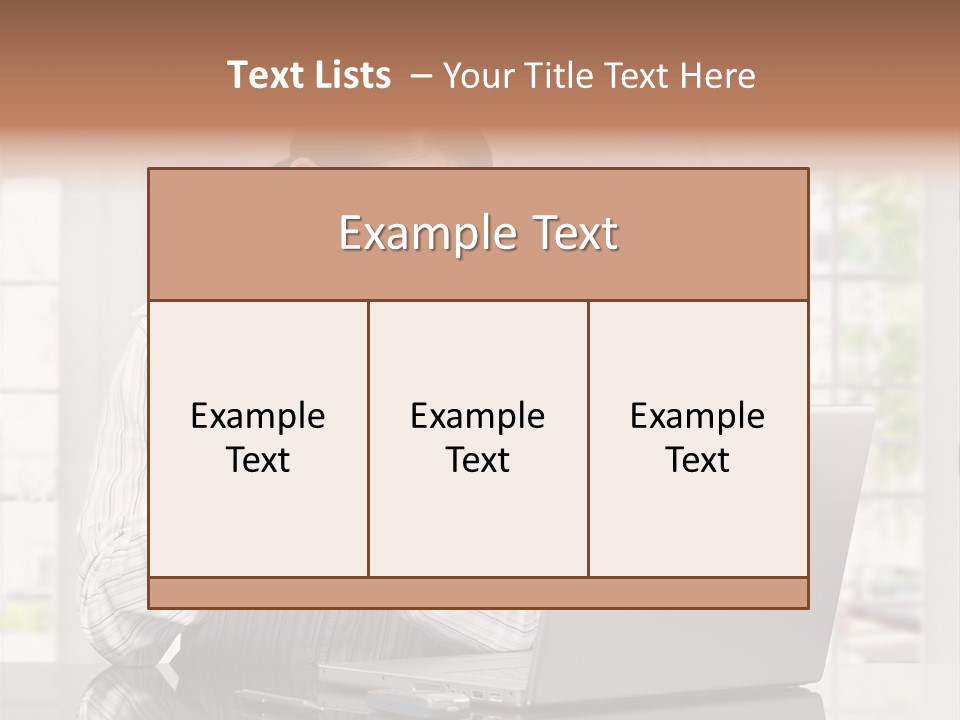 Computer Table Portrait PowerPoint Template