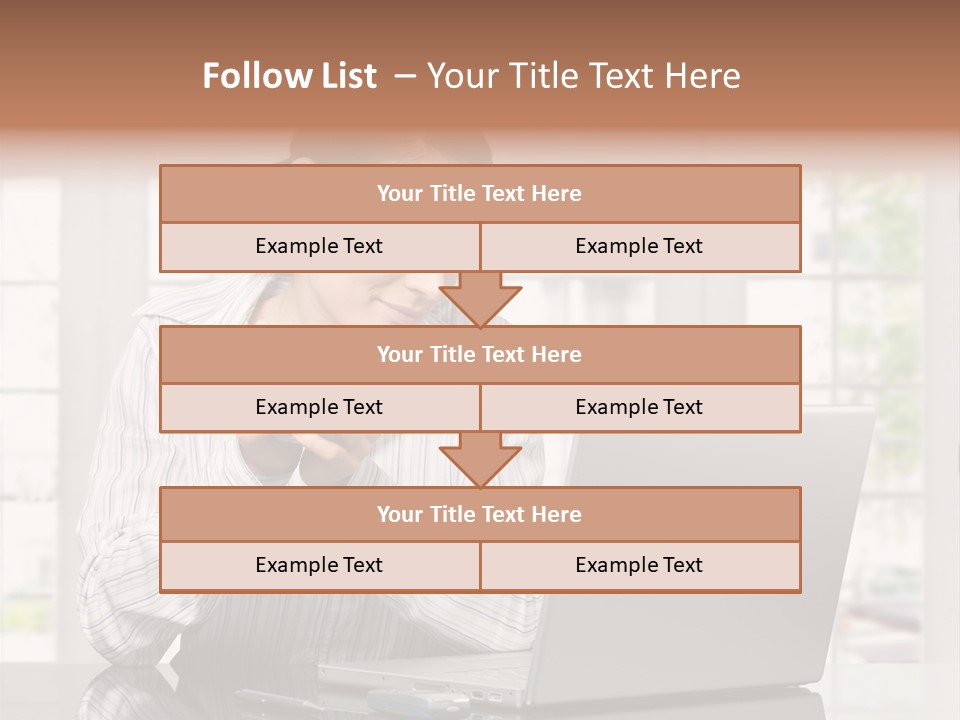Computer Table Portrait PowerPoint Template
