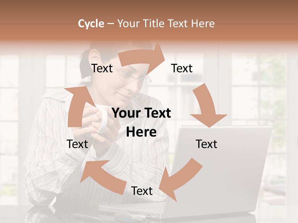 Computer Table Portrait PowerPoint Template