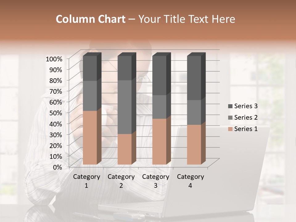 Computer Table Portrait PowerPoint Template