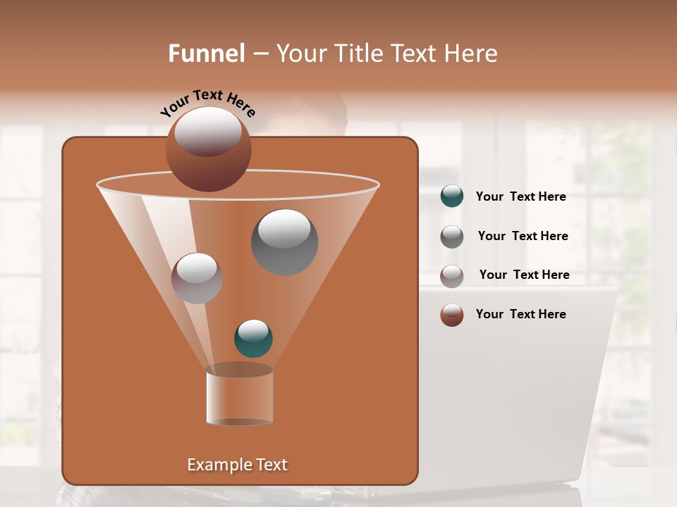 Computer Table Portrait PowerPoint Template