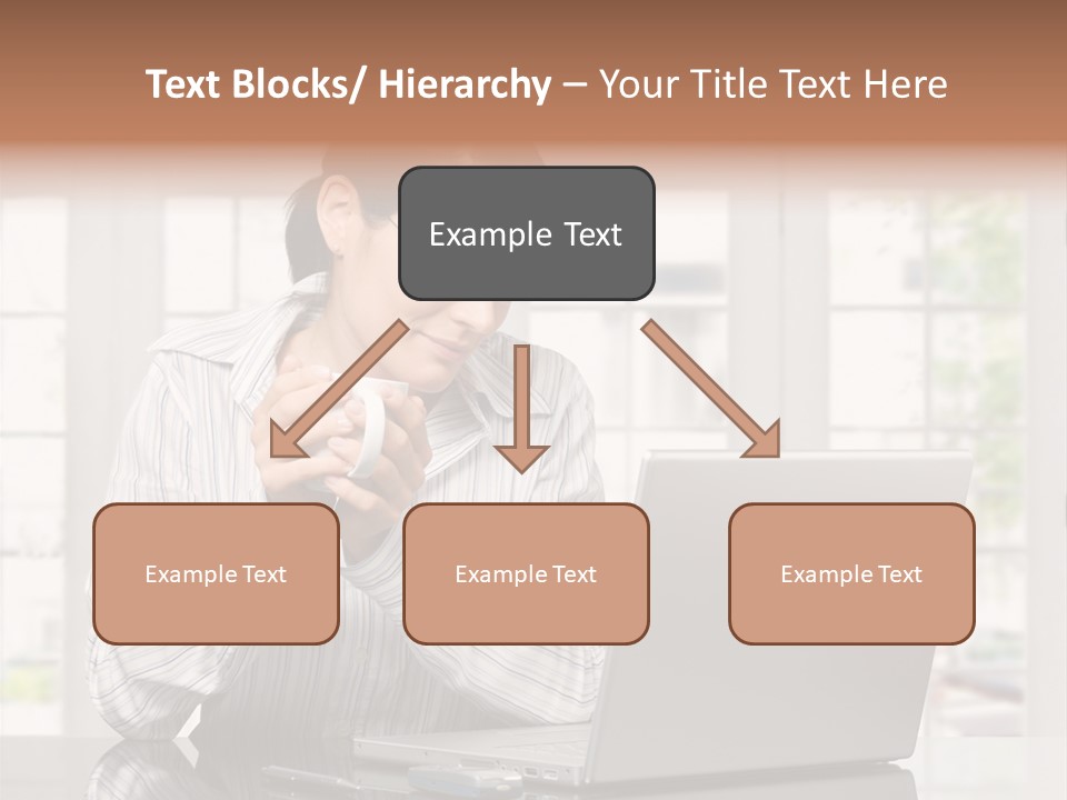 Computer Table Portrait PowerPoint Template