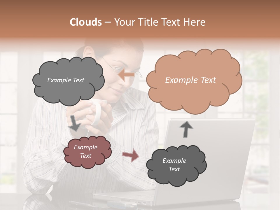 Computer Table Portrait PowerPoint Template