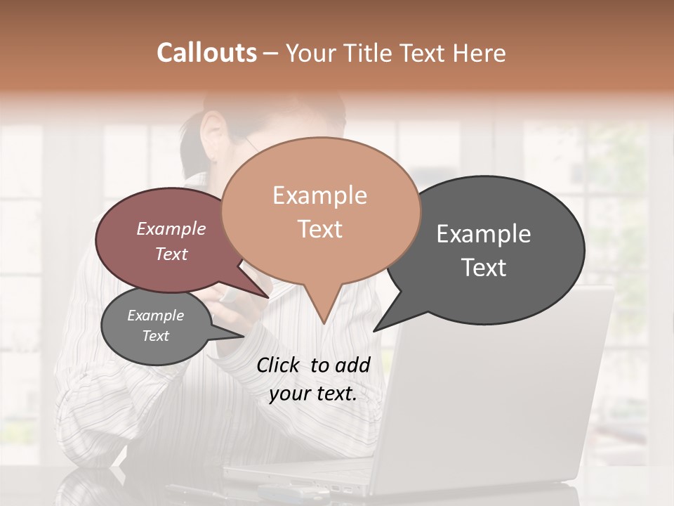 Computer Table Portrait PowerPoint Template