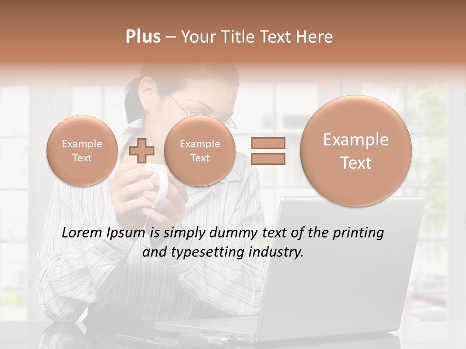 Computer Table Portrait PowerPoint Template