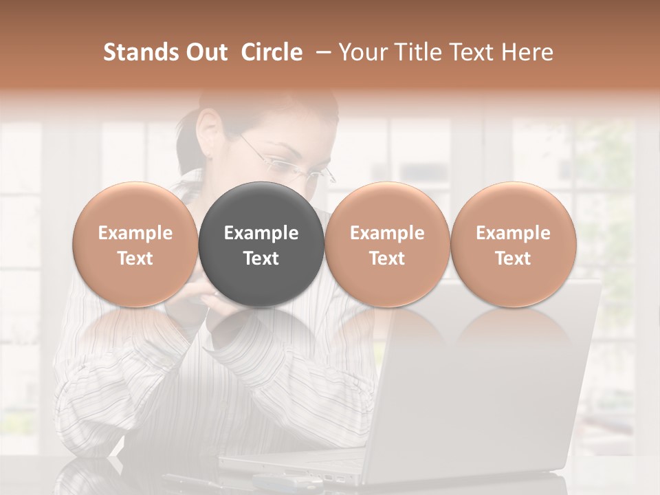 Computer Table Portrait PowerPoint Template