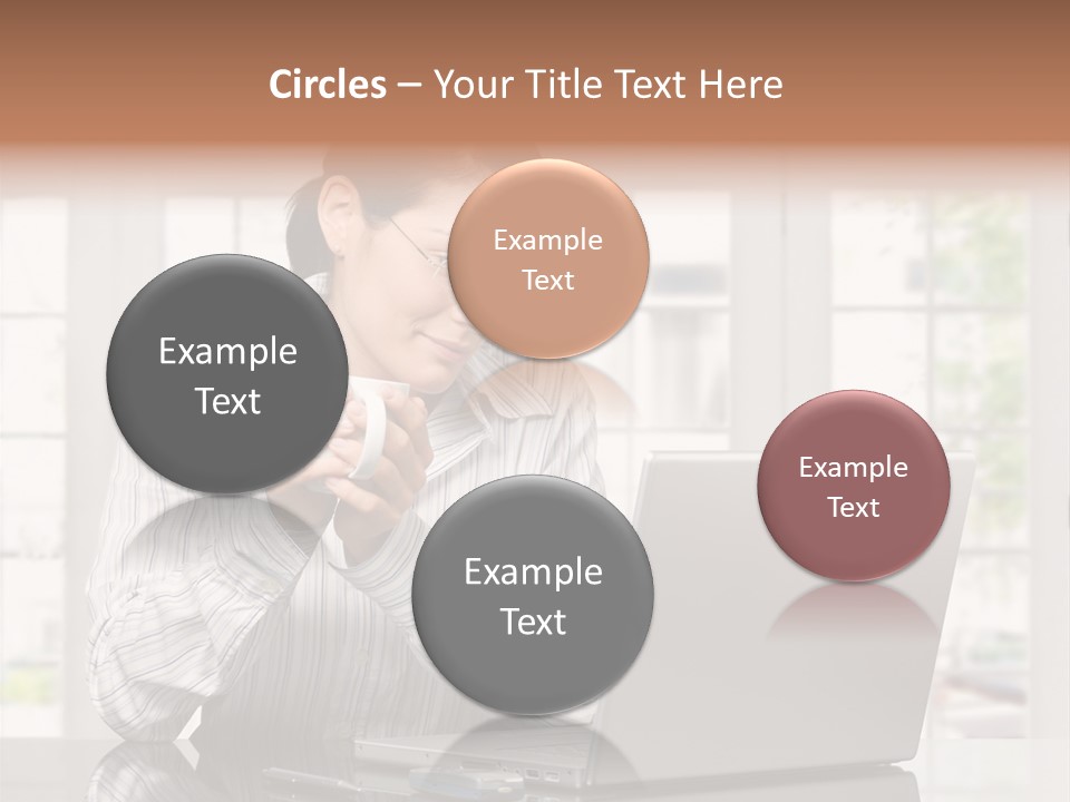 Computer Table Portrait PowerPoint Template