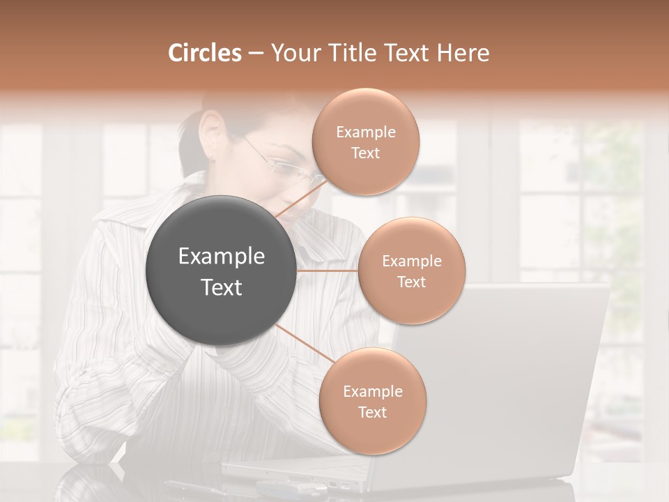 Computer Table Portrait PowerPoint Template