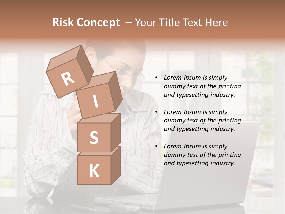 Computer Table Portrait PowerPoint Template