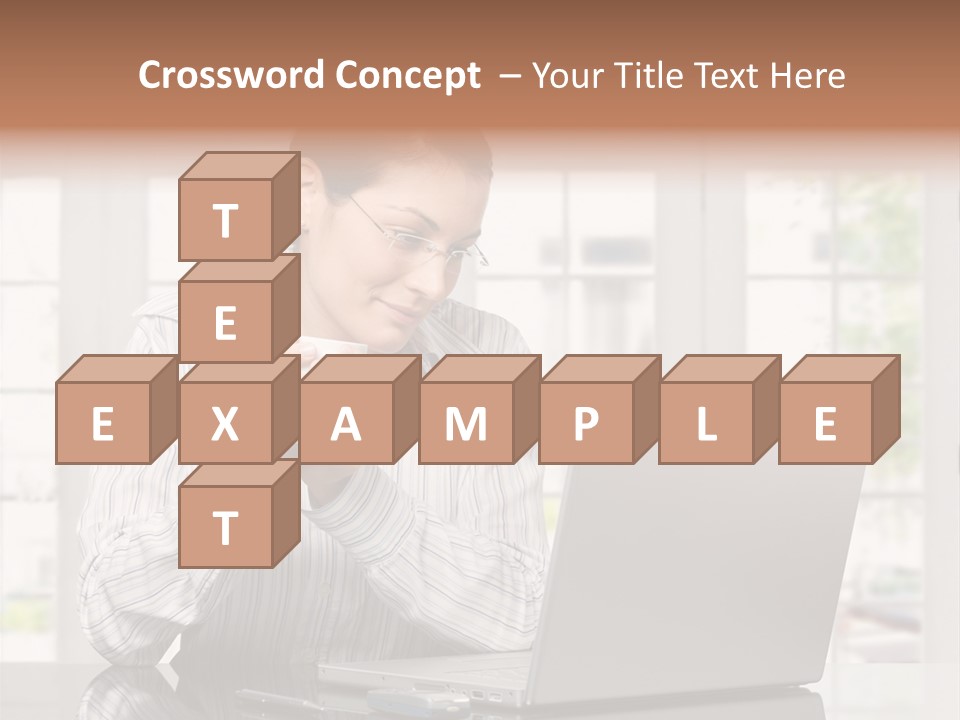 Computer Table Portrait PowerPoint Template